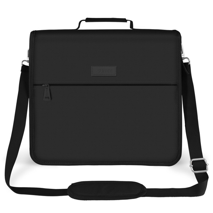 SUNEE Zipper Binder 3 Ring, 3 Inch O-Ring with Handle and Shoulder Strap, 500-Sheet Capacity, Multi-Pockets for Middle School Organizer Binder with Z