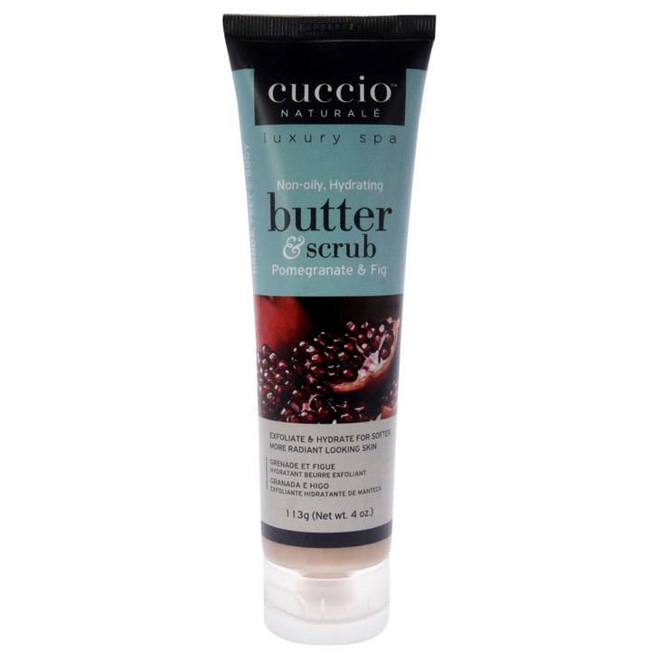 Cuccio Naturale Butter Scrub - Exfoliates And Hydrates - For Softer, Radiant Looking Skin - Infuses Moisture Into Dry Skin - Non-Oily 24 Hour Hydrati