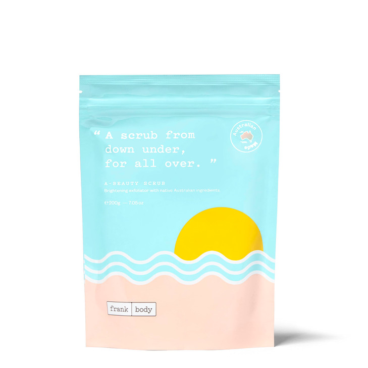 Frank Body A-Beauty Scrub | Natural, Vegan, Cruelty Free Exfoliating Body Scrub Brightens, Hydrates, and Nourishes with Macadamia Oil, Kakadu Plum, a