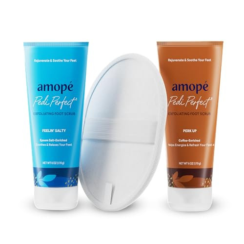 Amopé Rejuvenating Kit - Contains Exfoliating Sugar Foot Scrubs with Epsom Salt, Coffee and a Nourishing Blend of Moisturizers to Rejuvenate, Smooth,
