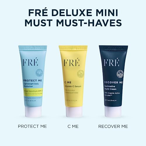 FR Deluxe Mini Set  Travel-Size Clean Skincare Essentials with C ME Serum, Reef-Safe, Vegan, For Face & Body