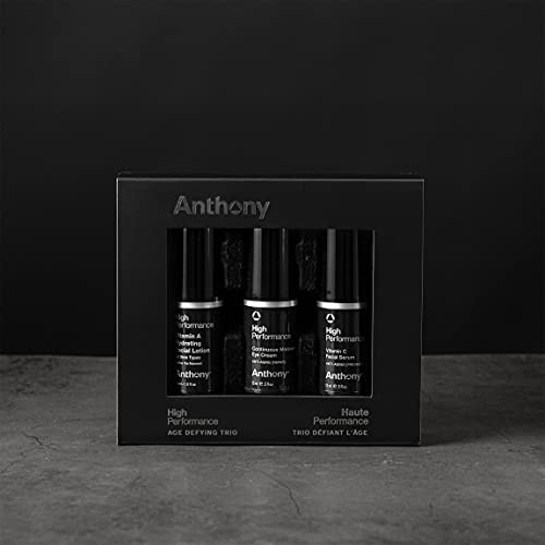 Anthony High-Performance Trio Kit  Eye Cream (0.5 Fl Oz), Vitamin C Facial Serum (0.5 Fl Oz), and Vitamin A Hydrating Facial Lotion (0.5 Fl Oz)  An