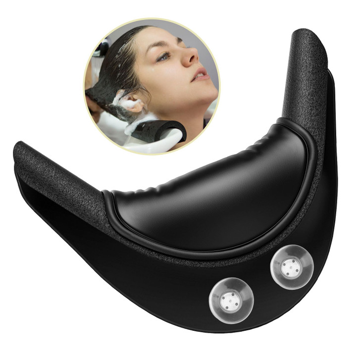 AISEELY Shampoo Bowl Neck Rest - 2 Suction Cups Included Salon Shampoo Neck Rest Cushion, Silicone Neck Cushion for Home Wash Basin & Professional Sa