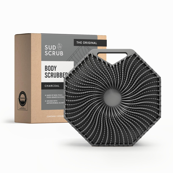 Sud Scrub® Antimicrobial Silicone Body Scrubber, Exfoliating Body Scrubber for Sensitive Skin, Eco Friendly Shower Scrubber for Body, Silicone Body B