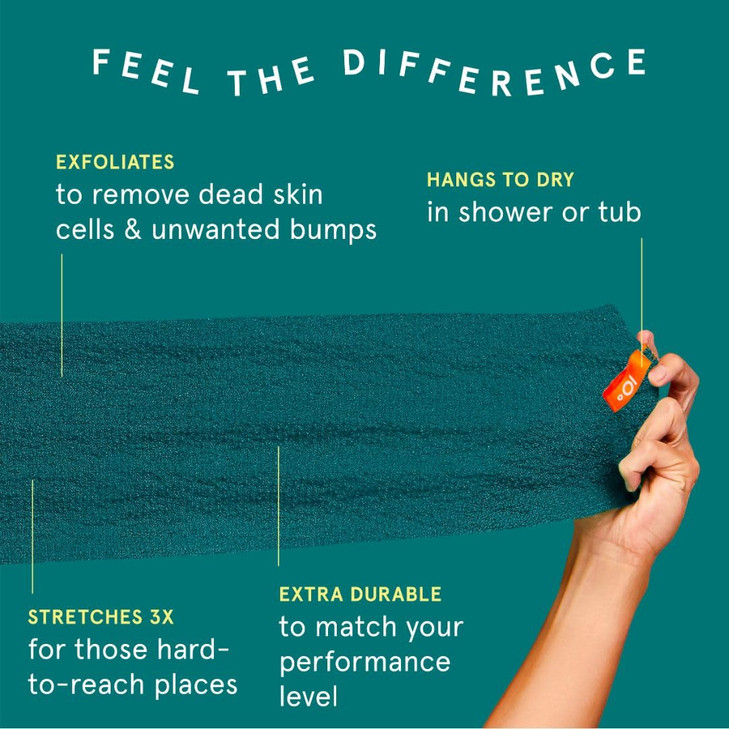 Cleanlogic Body Exfoliating Cloth, Stretchy Sport Exfoliator Bath and Shower Washcloths Ideal for Post-Workout Cleanse, Daily Skincare Tool, 3 Count