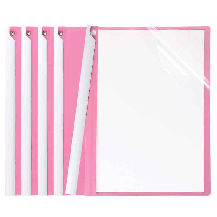 PATIKIL Report Covers, 5 Pcs Plastic Clear Report Folder Cover with Swing Clip A4 Size Professional Presentation Folders for File Resume Document Org