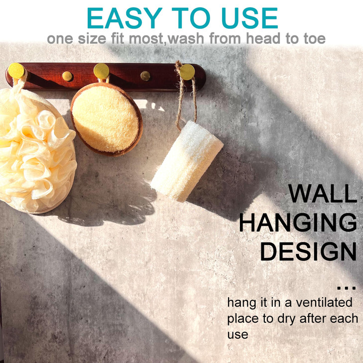 2 Pack Exfoliating Body Spa Bath Mitt for Men & Women - Loofah Sponge Brushes Pouf Bath Mesh Brush - Shower Scrubber Remove Dead Skin 5×7inchs