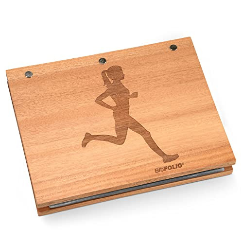 Gone For a Run Premier BibFOLIO Race Bib Album | Run | Wood Bib Holder