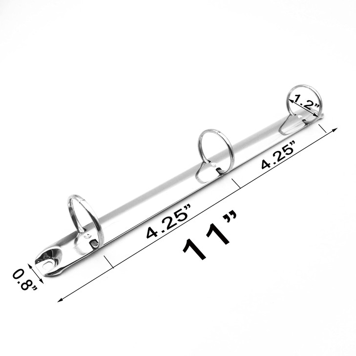 Shuokecrafts 2Pcs Metal Standard Letter Size Notebook 3-Ring Binder Mechanism Replacement Kit?3 O Rings,Loose Leaf Binding Spines Combs for Personal
