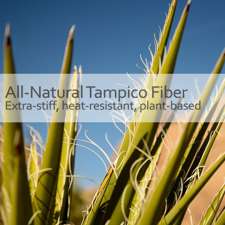 Redecker Tampico Fiber Massage Brush, Oiled Beechwood Handle and Extra-Long Cotton Strap, 5-3/8 inches, Made in Germany