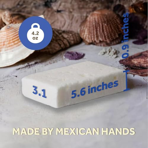 T.Taio Esponjabon Mother of Pearl Soap Sponge - Cleansing Shower Scrubber - Cleaning Bath Wash Scrub - Oil Removal - Massage & Lather Foot, Elbow, &