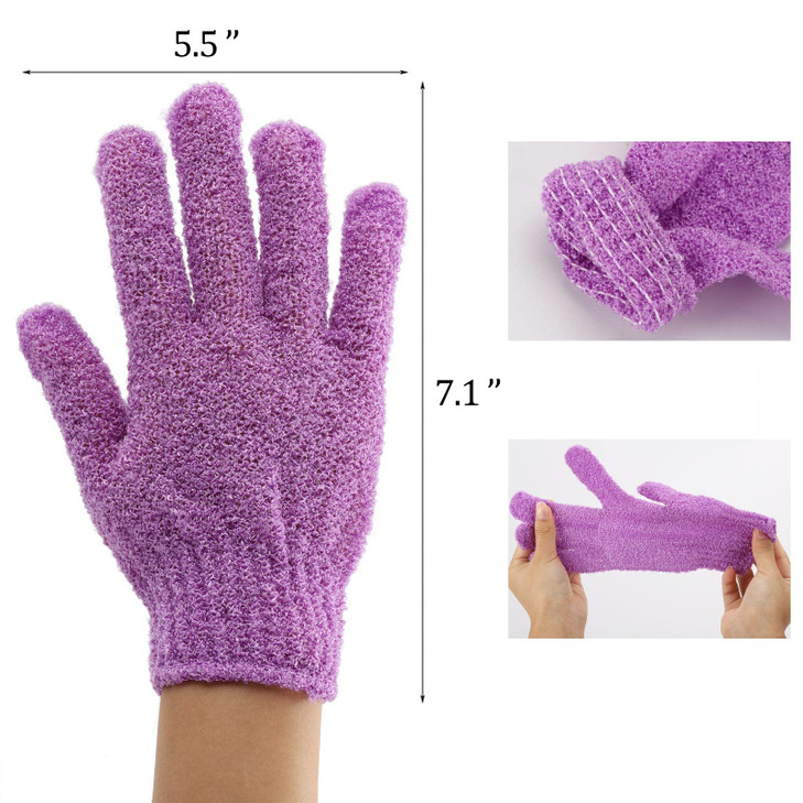 BTYMS 24 Pcs Shower Exfoliating Gloves Hand Exfoliating Glove Body Scrubber Loofah Washing Gloves for Shower, Spa, Massage and Body Scrubs, Dead Skin