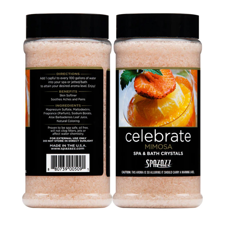 Spazazz SPZ-509 Set The Mood Crystals Container, 17-Ounce, Mimosa Celebrate