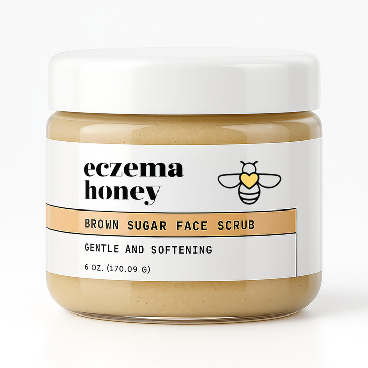 ECZEMA HONEY Brown Sugar Face & Body Scrub - Bath Scrub for Dry Skin - Natural & Gentle Face Scrub Soothes Eczema - Body Care Products for Women & Me