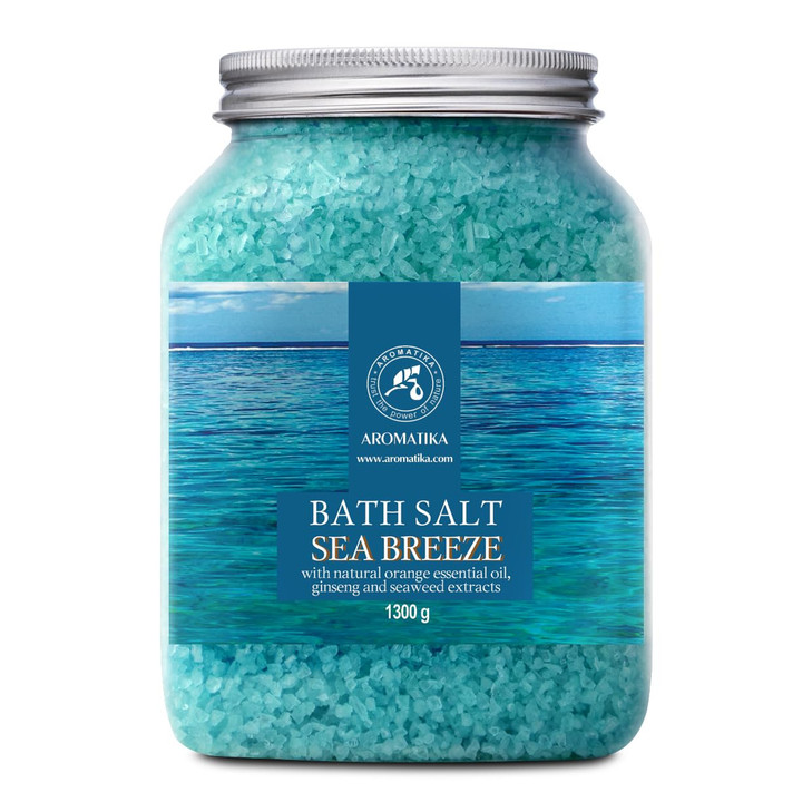 Bath Sea Salt 46 Oz - Sea Breeze Salt - Natural Bath Sea Salts - Best for Good Sleep - Relaxing - Calming - Body Care - Beauty - Aromatherapy