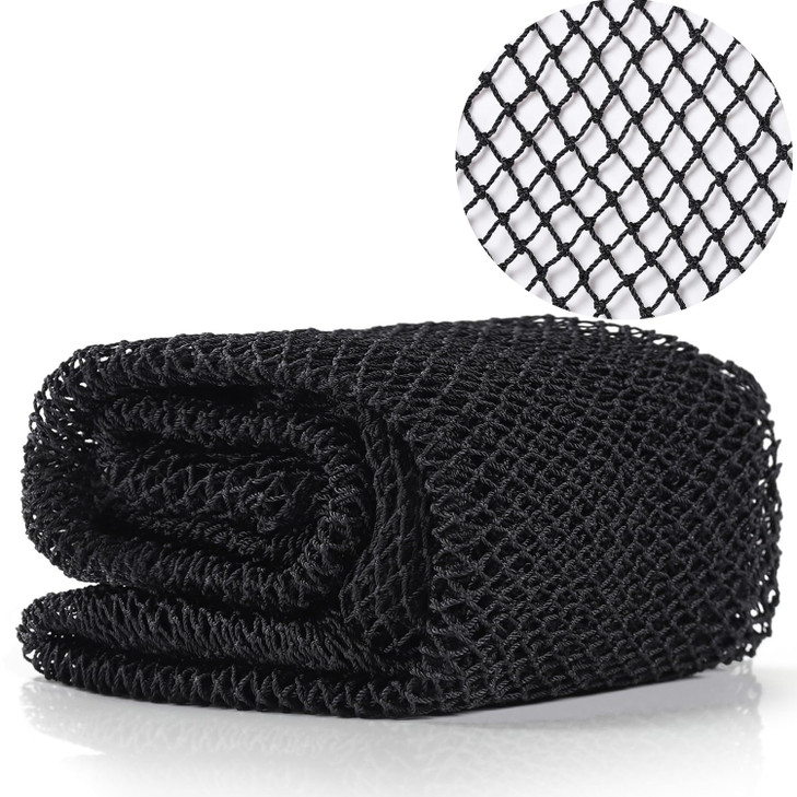African Net Long Bath Net Sponge,JASSINS Bathing Body Exfoliating Shower Body Back Scrubber Skin Smoother,Stretch Length to 66 INCH (Black)