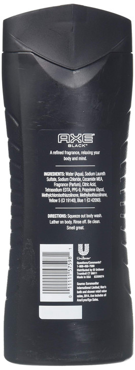 Axe Black Body Wash, 16 Ounce (Pack of 2)