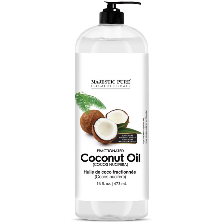 Majestic Pure Fractionated Coconut Oil - Relaxing Massage Oil, Liquid Carrier Oil for Diluting Essential Oils - Skin, Lip, Body & Hair Oil Moisturize