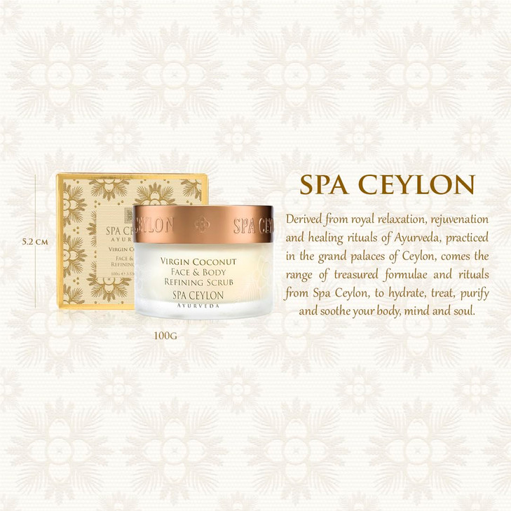 SPA CEYLON Virgin Coconut Face and Body Refining Scrub | Natural Exfoliating Body Scrub | Organic | Face and Body Hydration