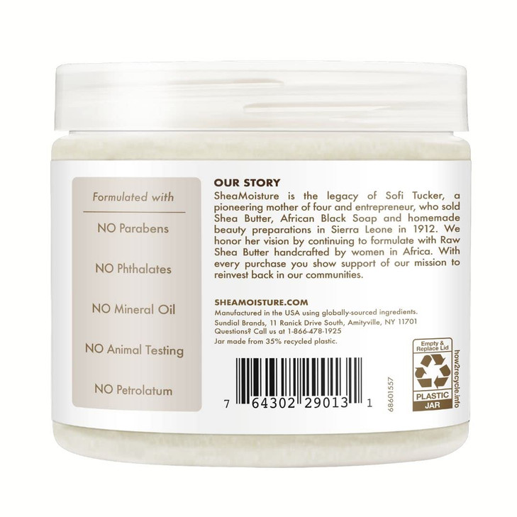 Shea Moisture Coconut Oil, 100% Extra Virgin Coconut Oil Skin Care, Pregnancy Moisturizer for Stretch Marks, Pure Coconut Oil Hair Care, Vitamin E, C