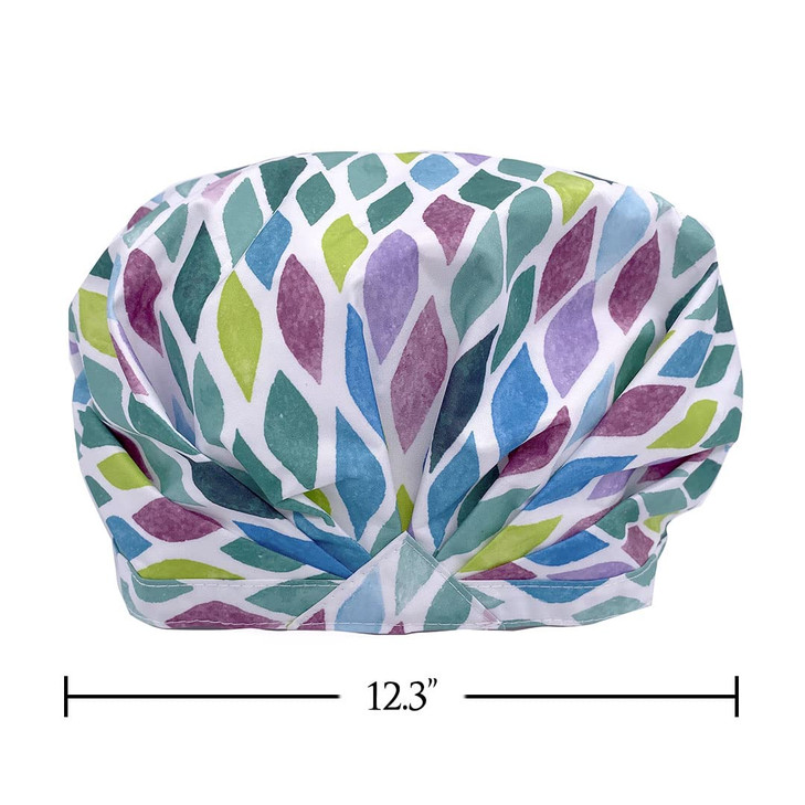 Betty Dain Trendy Turban Comfort Fit Shower Cap, Water Repellent, Sound-reducing Polyester Keeps Hair Protected, Elastic-free Trim Eliminates Imprint