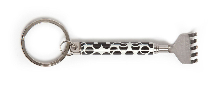 Kikkerland Mini Keyring Back Scratcher, Assorted Patterns