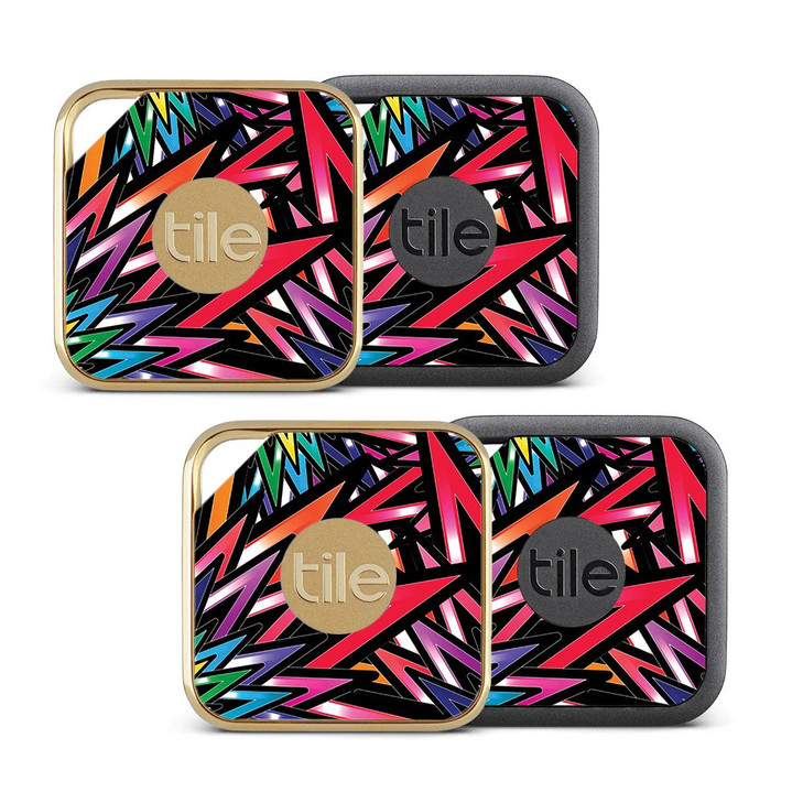 MightySkins Skin Compatible with Tile Pro Sport and Style Smart (Pack of 4 Skins) - Color Bomb | Protective, Durable, and Unique Vinyl wrap Cover | E