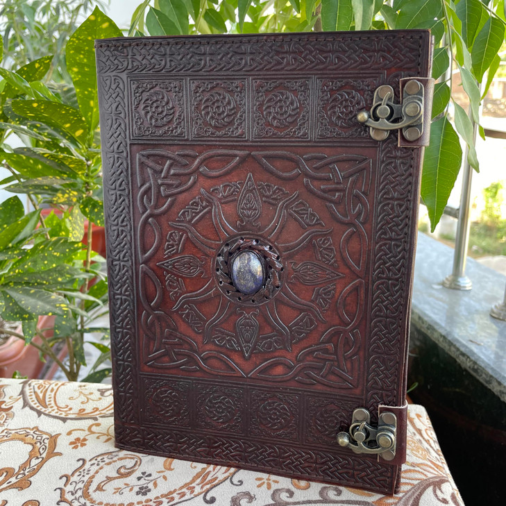 Leather 3 Ring Binder 1 Inch, Three Ring Binders Fits 8.5" x 11" Binders for Photo Album, Home, School and Office Supplies, Leather Portfolio (Brown)