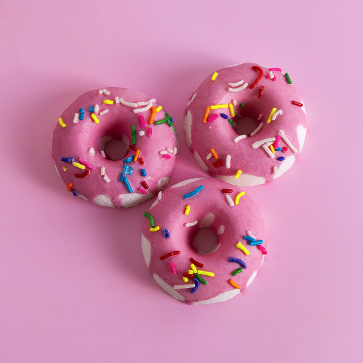 NCLA - Bath Treats All-Natural Bath Bombs (Set of 3) | Vegan, Cruelty-Free, Clean Skincare (Birthday Cake)