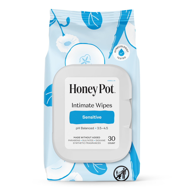 The Honey Pot Company - Feminine Wipes - Daily PH Balancing, Fragrance & Sulfate Free Wipes for Intimate Parts, Body, or Face - Hygiene Products - Se