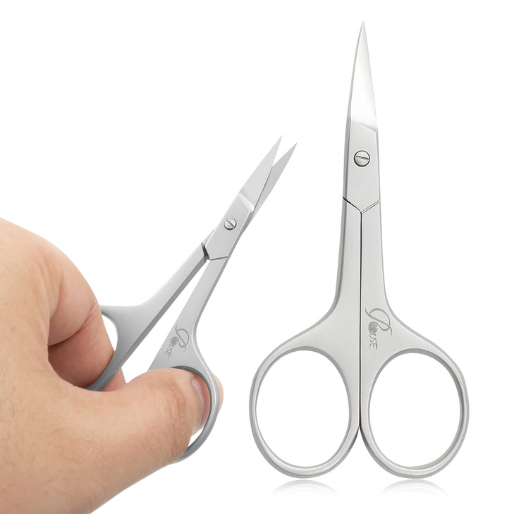 ROUSE Cuticle Scissors Professional Grooming Scissors Stainless Steel Eyebrow Scissors-Eyelash(Cuticle Scissors)