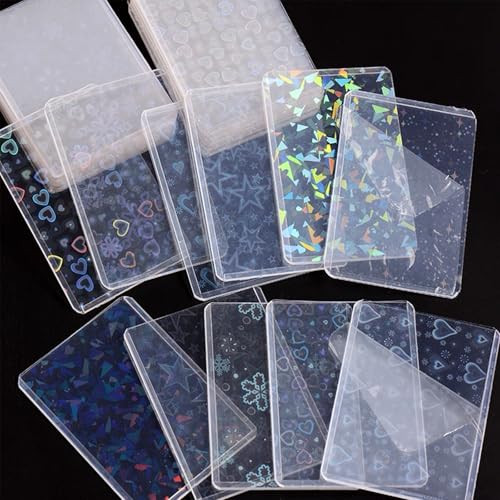 30 Pack Hard Plastic Kpop Photo Card Sleeves Top Loader Idol Photo Card Protectors 97x77mm Laser Holographic Trading Card Sleeves Ideal for Baseball