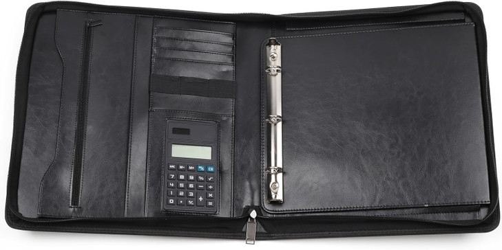 Dutymark 3 Ring Check Binder Portfolio, For Home Accountant & End-Stub Deskbook Checks - 3-on-a-Page Business Checks, Fit 3 & 9 Holes Check, Can Hold