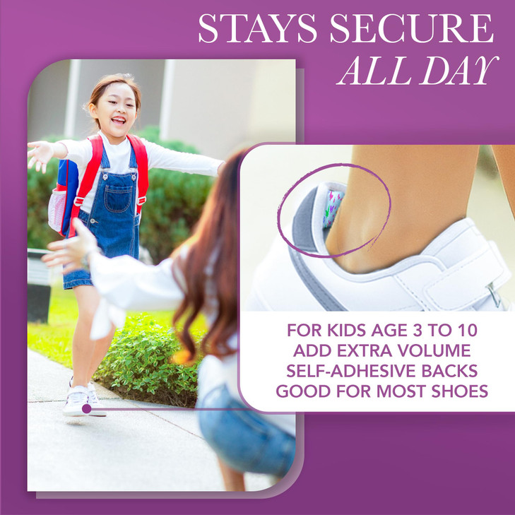 Ballotte Premium Heel Cushion Pad, Heel Grips for Kids, Back of Feet Pads for Shoes That are Too Big, Foot Inserts for Boys/Girls, Arch Support Grips