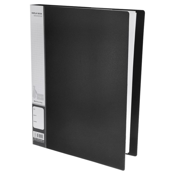 M&G 60-Pocket Binder with PP Plastic Sleeves A4(Black), Art Portfolio Wide Folder with Clear Sheet Protectors, Display 120 Pages for Organizing Docum