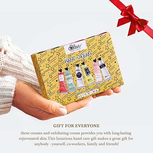 BODY & EARTH # LOVE Hand Cream Gifts Set, Valentines Day Gifts for Her Galentines, 6 Pack Moisturizing Hand Lotion for Dry Hands Cream Travel Size, B