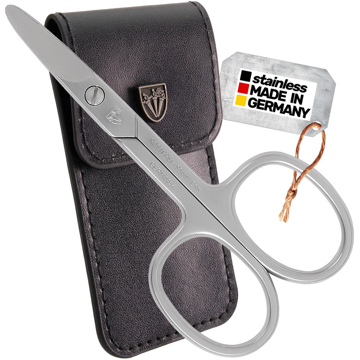 3 Swords Germany - brand quality STAINLESS STEEL INOX CURVED NAIL SCISSORS (1 PIECE) with round tips for DIABETICS - manicure pedicure - nail care by