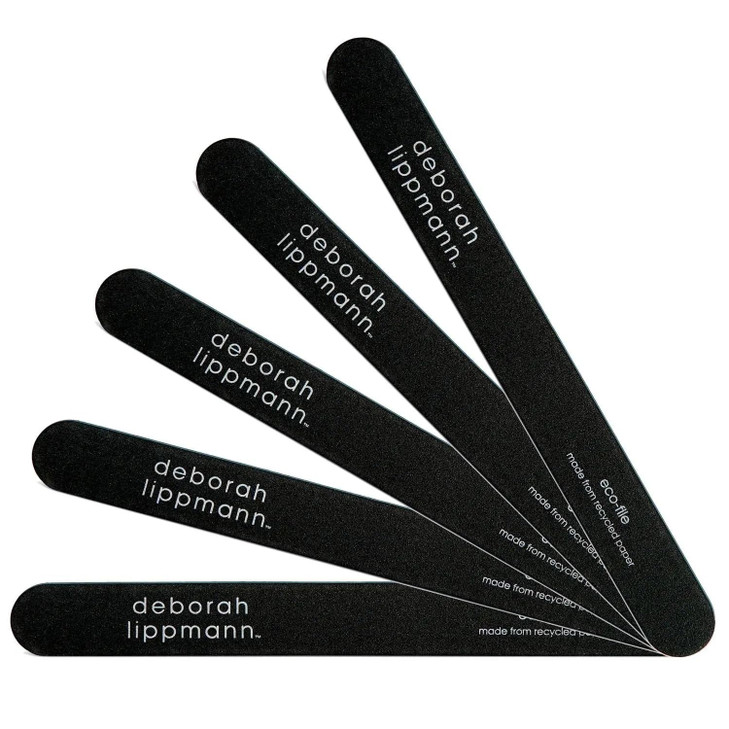 Deborah Lippmann Eco File Nail Set | Pack of 5 Professional Emery Boards | 7 Inch File with Durable 240 Grit Emery Board | Made from Recycled Paper,