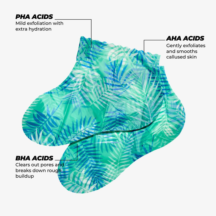 Vitamasques Foot Peeling Mask - 5 Pairs Professional Korean Exfoliating Foot Mask for Dry Cracked Feet & Callus Removal, Feet Peeling Masks that Remo