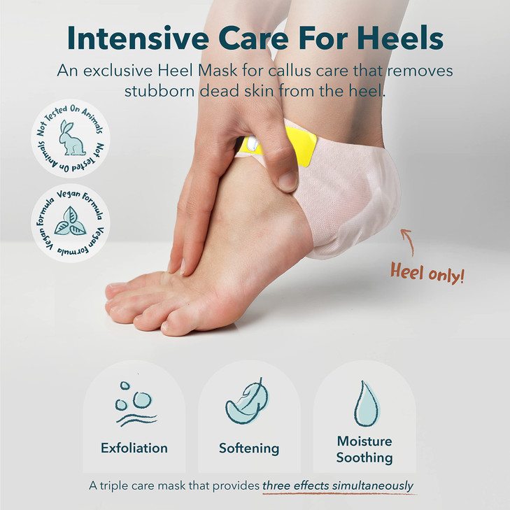 Purederm Exfoliating Heel Mask (1 Pair)  Heel Peeling masks gently remove calluses from your heel