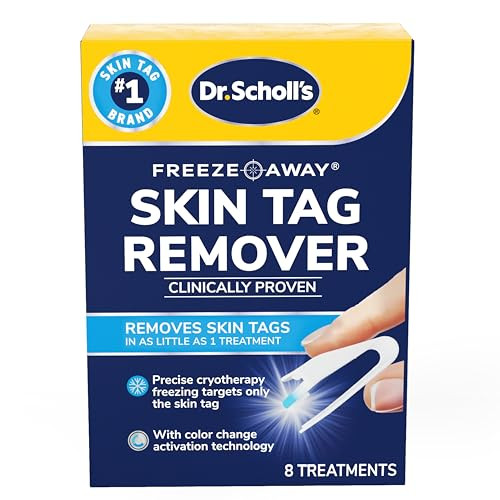 Dr. Scholl's Freeze Away Skin Tag Remover Kit, 8 ct  Completely removes Skin Tags in As Little As 1 Treatment, FDA-Cleared & Clinically Proven At-Ho