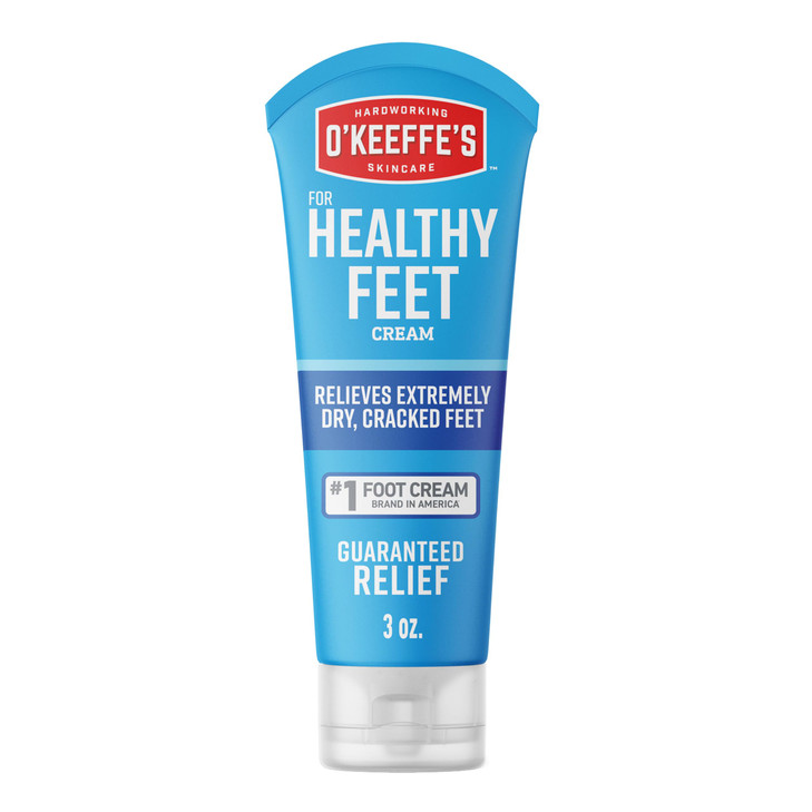 O'Keeffe's for Healthy Feet Foot Cream - 3 oz Travel Size Tube (1 Pack) - Guaranteed Relief for Extremely Cracked, Dry Feet, Repairing Skincare, Inst