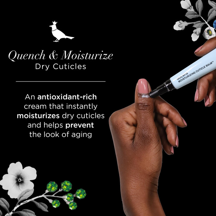 butter LONDON QuickFix Moisturizing Cuticle Balm - Cuticle Cream with Massage Tip Applicator Conditions & Hydrates Dry Cuticles & Skin - Gluten Free