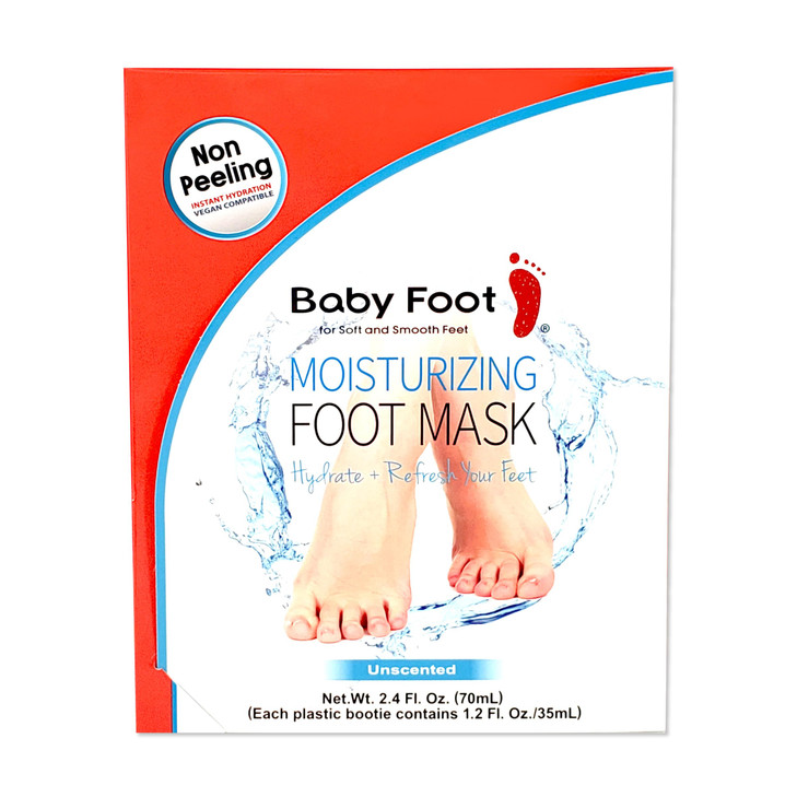 Baby Foot Unscented Non-Peel Moisturing Mask  Hydrate and Refesh in 15-Minute - No Pain Feet Treatment - For Men and Women - Smooth and rich moistur