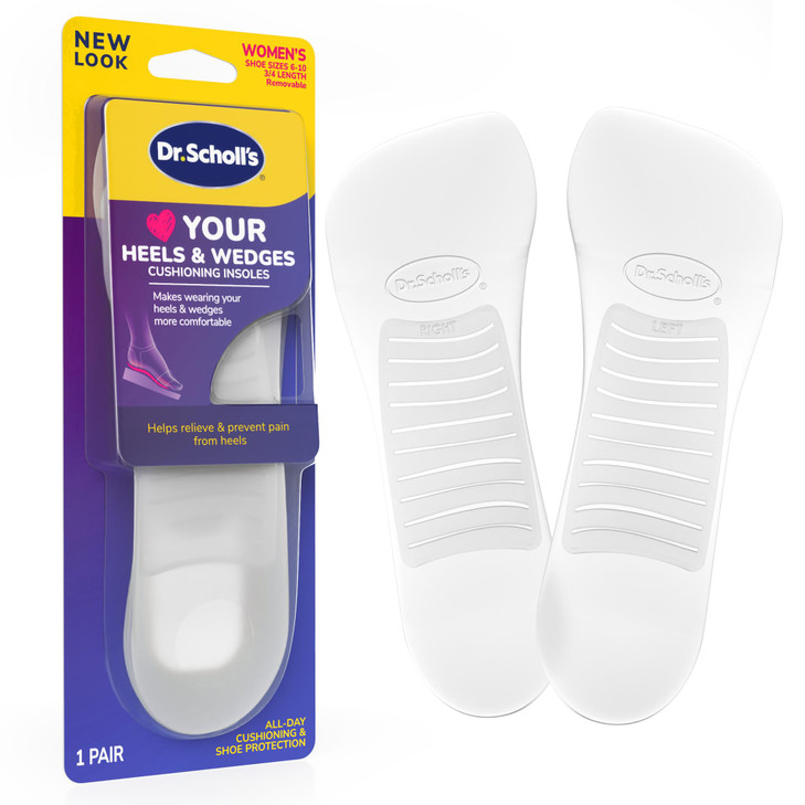 Dr. Scholl's Love Your Heels & Wedges 3/4 Length Insoles, All-Day Comfort for High Heeled Shoes, Relieve & Prevent Shoe Discomfort, Absorbs Shock, Ar