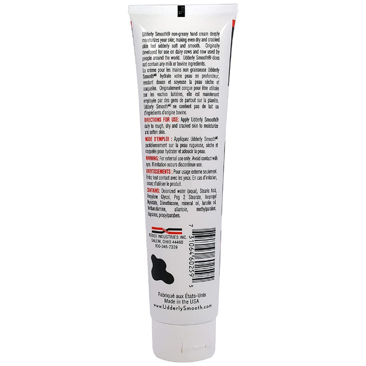 Udderly Smooth Hand Cream, Original Formula for Rough Dry Skin, Fast-Absorbing 24-Hour Moisturization, 4 oz (Pack of 2)