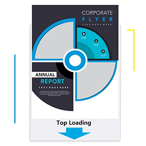 VST Clear Sheet Protectors No Holes 8.5 x 11 in Crystal Clear Page Protectors Heavy Duty Plastic Sleeves, Page Sleeves, Top Loading Paper Protector A