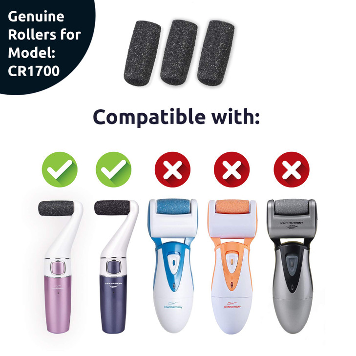 Regular Coarse Refill Rollers by Own Harmony - Best Fit for Electric Callus Remover CR1700 - Professional Foot Care for Healthy Feet - Pedicure File