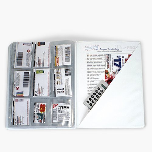 9-Pocket Coupon Organizer Portfolio - Chevron Blue