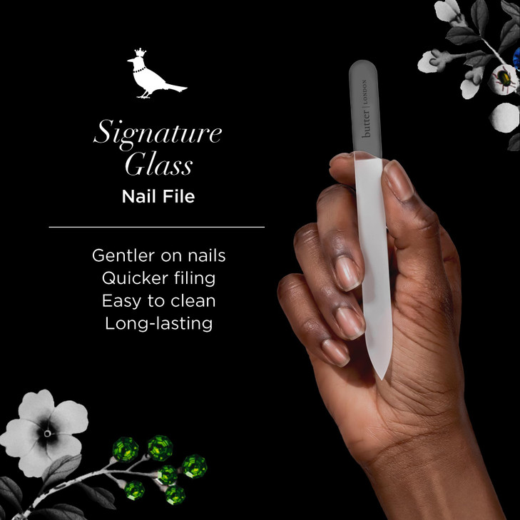 butter London Glass Nail File, Signature Glass Collection - Professional Nail Filers for Natural Nails - Salon Quality Manicure Pedicure Tool & Produ
